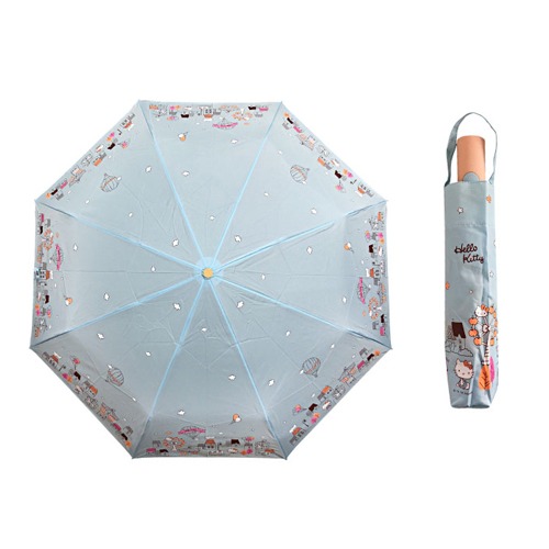 특가; 헬로키티 완전자동 테마파크 우산 (스카이)